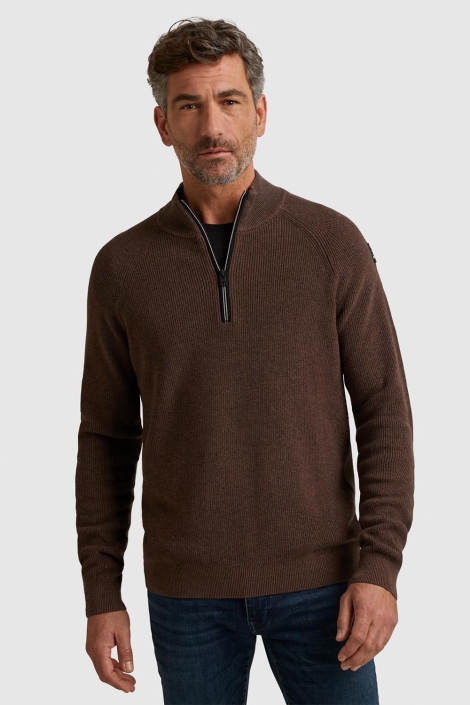 Vanguard half zip collar cotton mouline